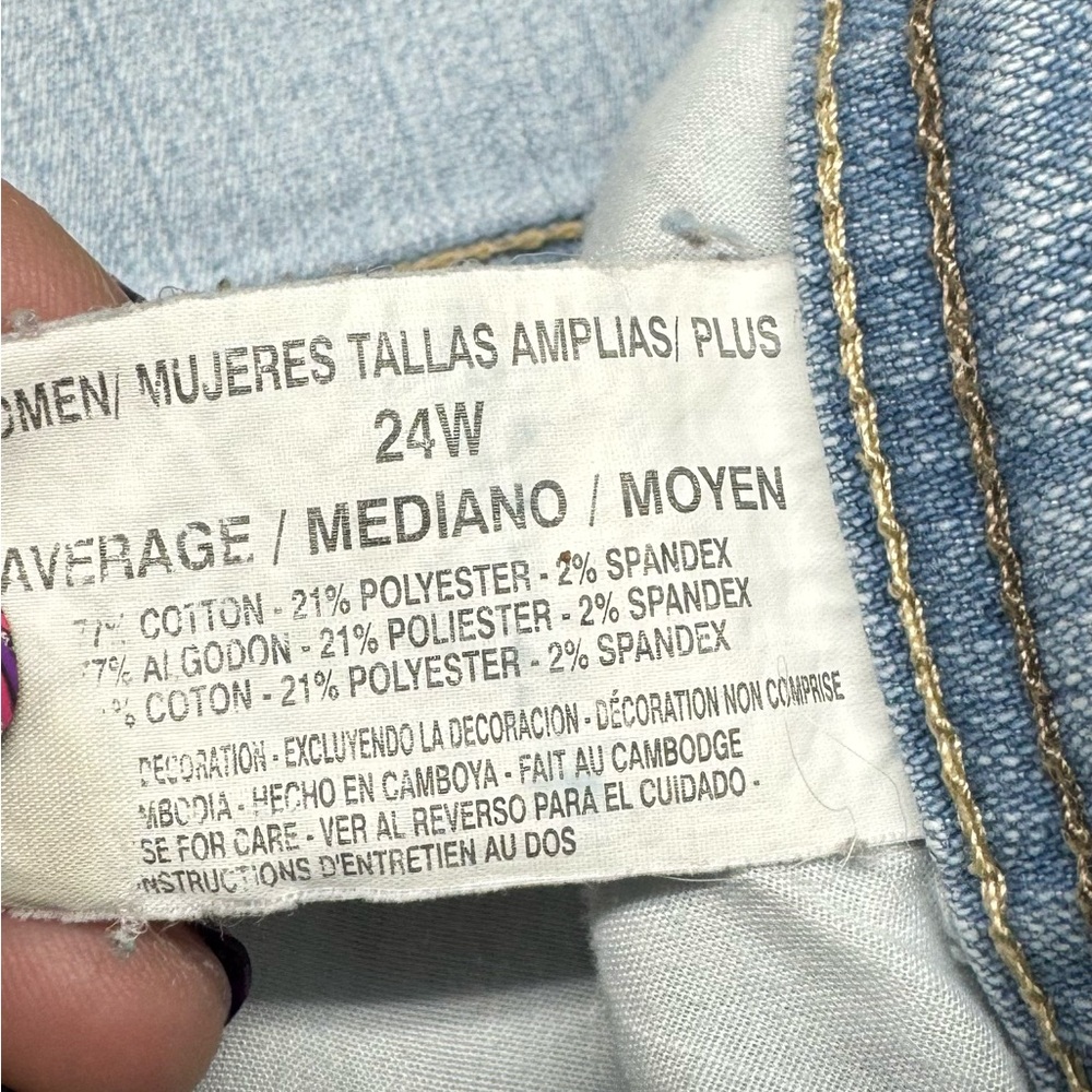 Gloria Vanderbilt Amanda High Waist Light Wash Denim Jeans Size 24 - Picture 4 of 5